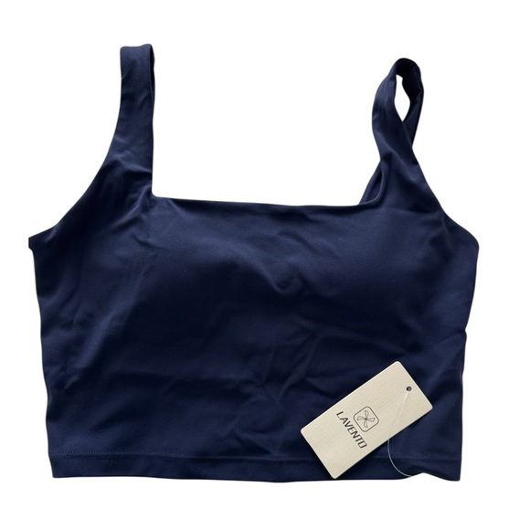 Lavento Women’s Square Neck Built-in Sports Bra - Picture 1 of 3